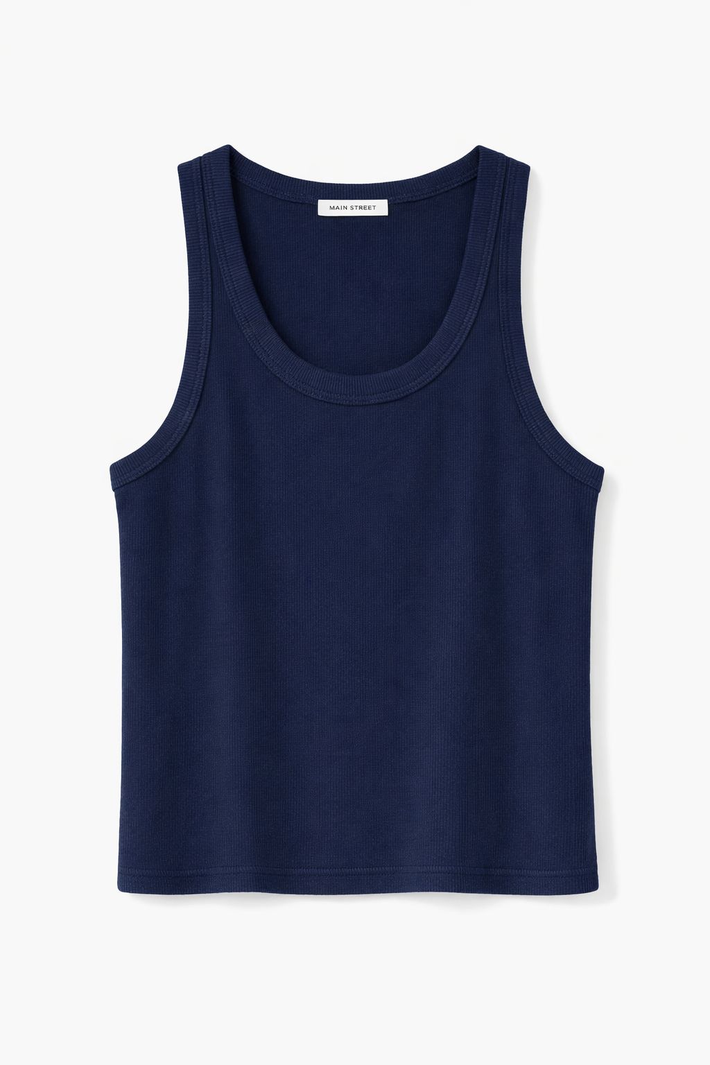 Copilot_20260413_112030 CANOTTA IN MAGLIA A COSTINE CON SCOLLO TONDO - Blu, TU