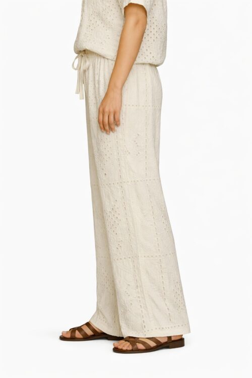 Alternative view of PANTALONI IN SANGALLO RICAMATO E TRAFORATO