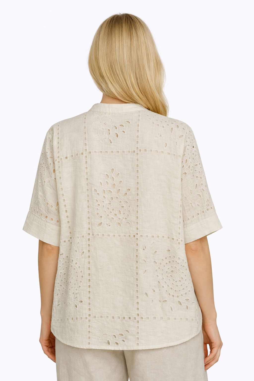 CAMICIA IN SANGALLO RICAMATO E TRAFORATO - Image 3