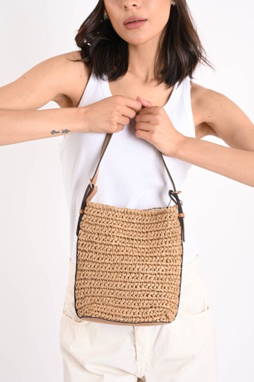 BORSA A SECCHIELLO EFFETTO PAGLIA