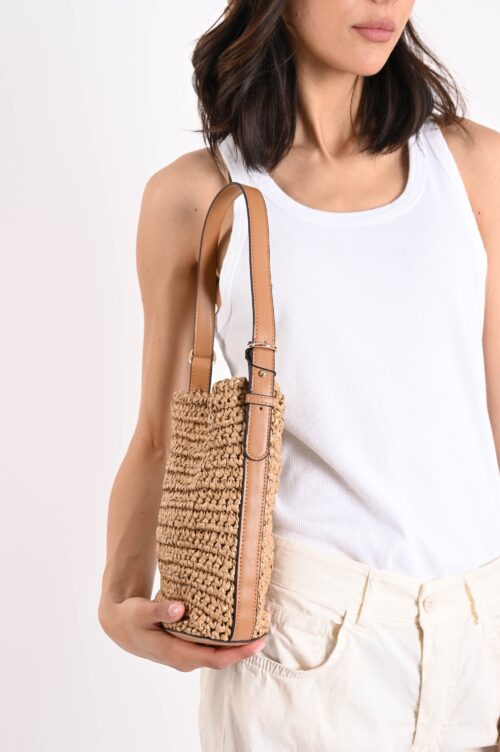 Alternative view of BORSA A SECCHIELLO EFFETTO PAGLIA