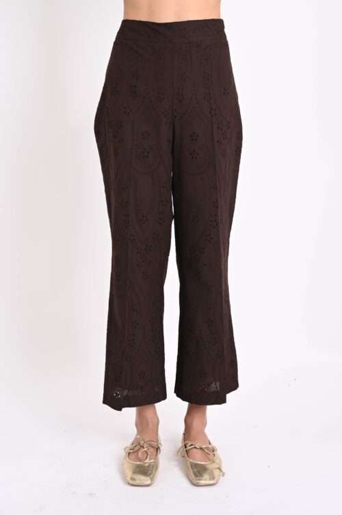 Alternative view of PANTALONI IN SANGALLO CON ZIP SUL LATO