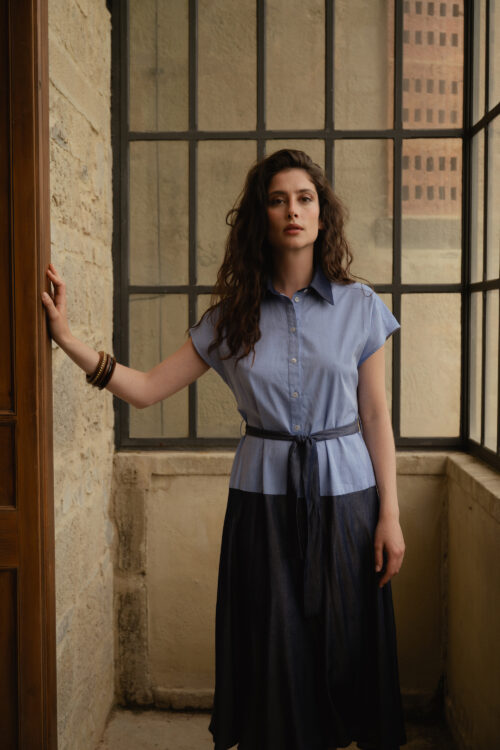 Alternative view of ABITO CHEMISIER IN LYOCELL CON CINTURA