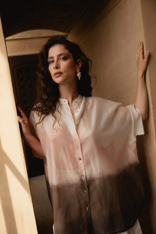 CAMICIA OVERSIZE EFFETTO DEGRADÈ