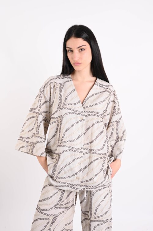 Alternative view of CAMICIA CON CERCHI RICAMATI