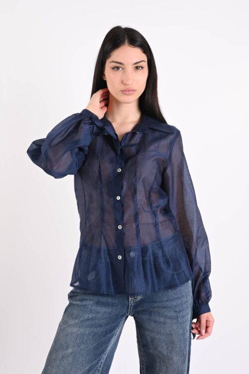 CAMICIA ADERENTE CON PIEGHE