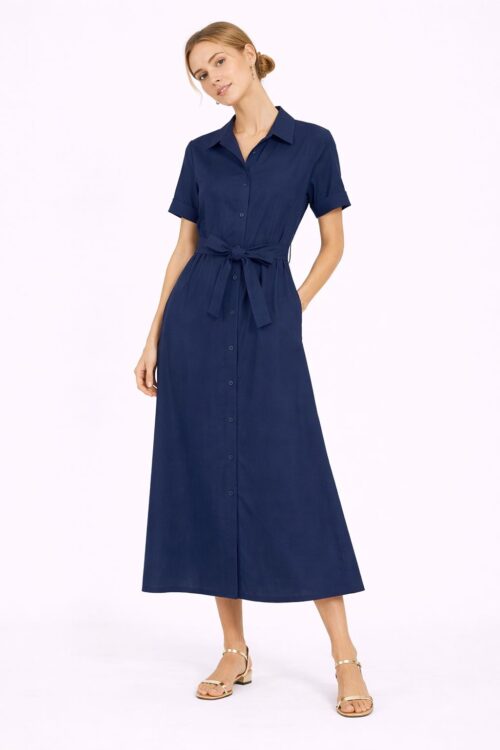 CHEMISIER IN VISCOSA CON FUSCIACCA IN VITA