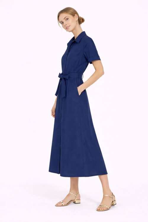 Alternative view of CHEMISIER IN VISCOSA CON FUSCIACCA IN VITA