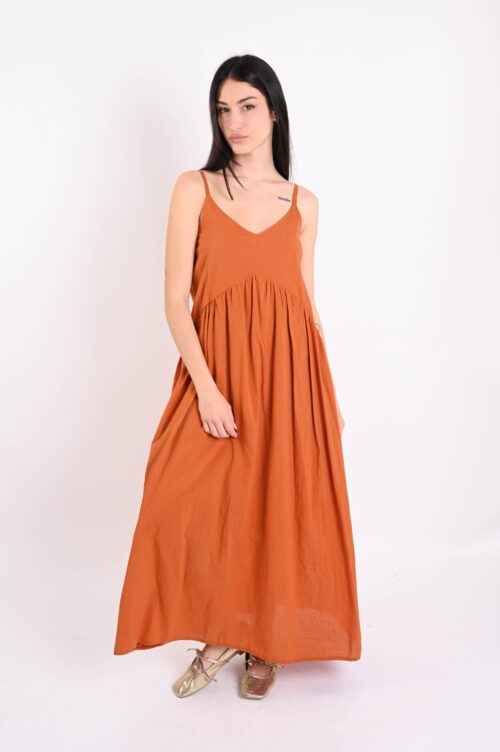 ABITO IN COTONE CON SPALLINE SOTTILI