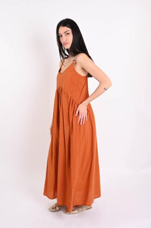 Alternative view of ABITO IN COTONE CON SPALLINE SOTTILI