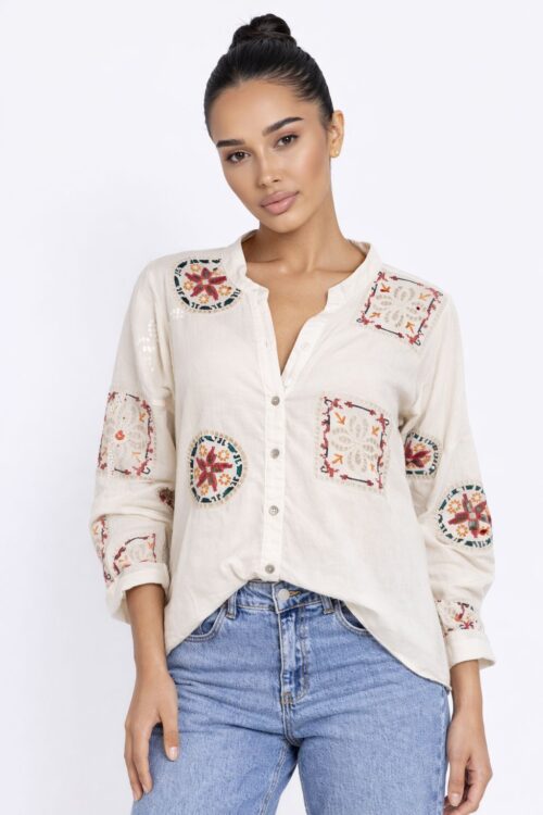 CAMICIA RICAMATA DONNA – STILE BOHO CHIC
