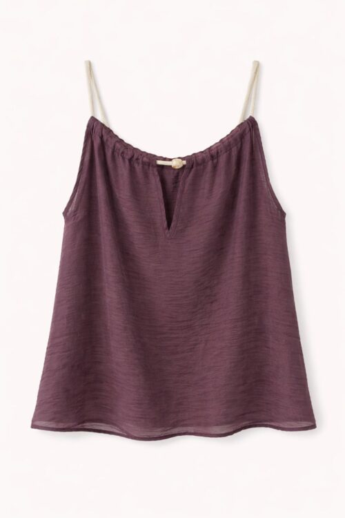 TOP CON SPALLINE E CHIUSURA IN CORDA REGOLABILE