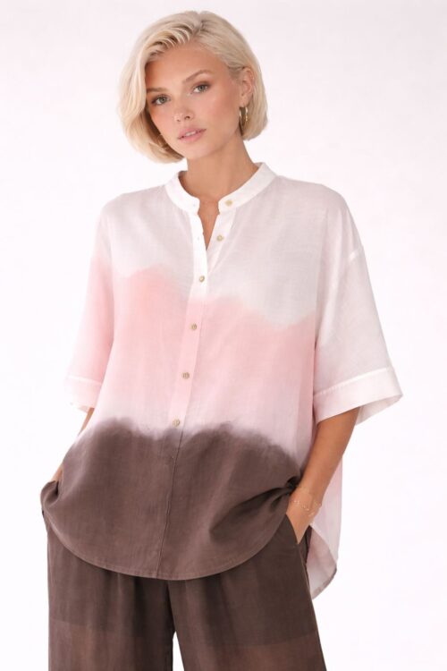 Alternative view of CAMICIA OVERSIZE EFFETTO DEGRADÈ