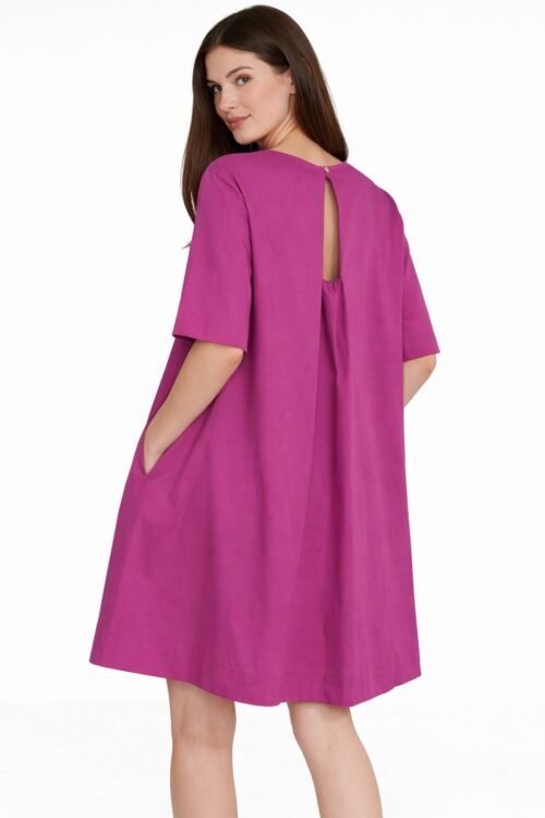 ABITO A MANICHE CORTE IN POPELINE