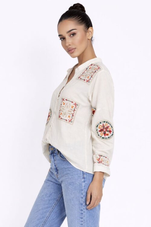 Alternative view of CAMICIA RICAMATA DONNA – STILE BOHO CHIC