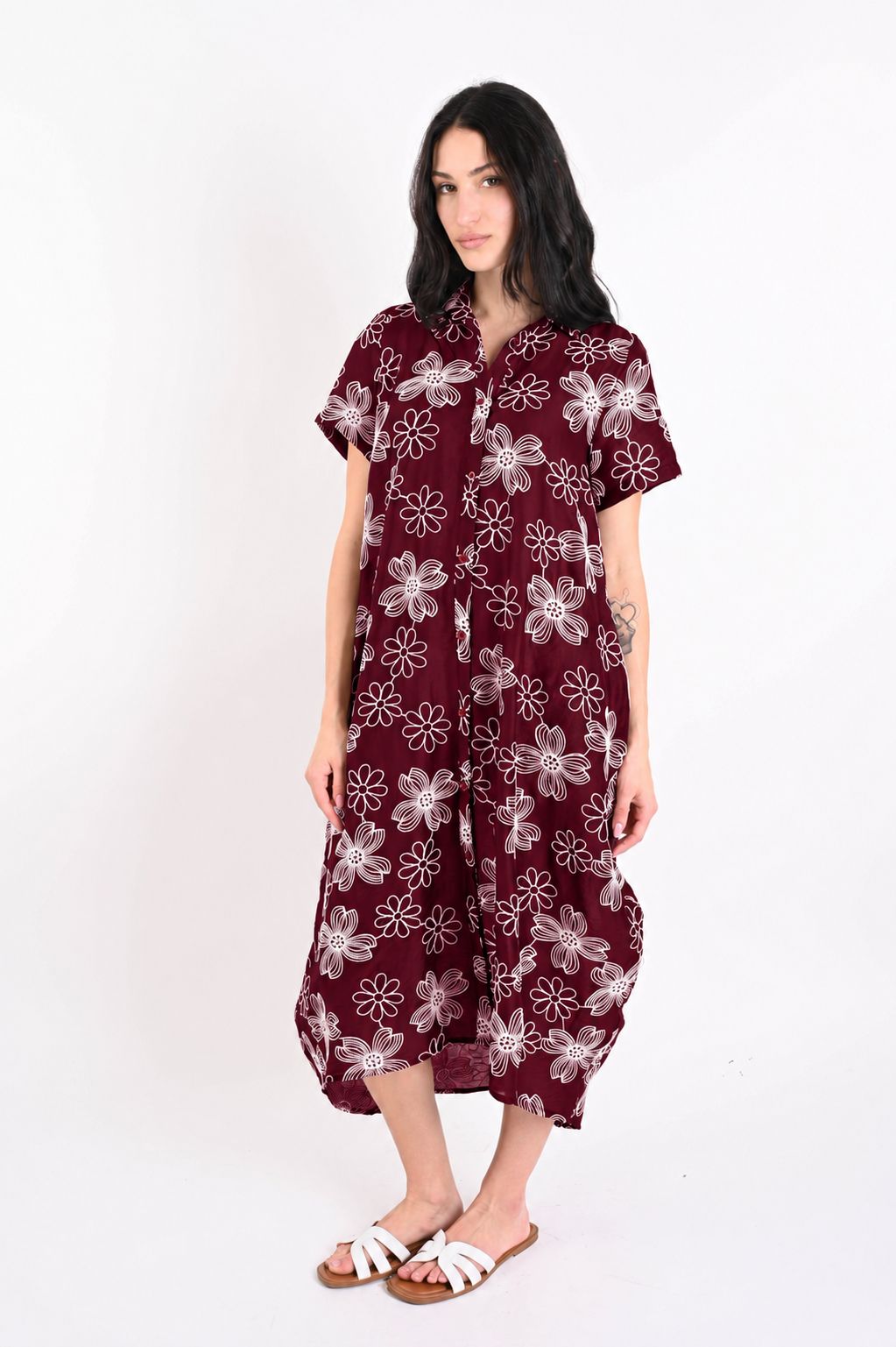 f0d1e120-b00f-4d64-957a-094d6366673c ABITO IN TENCEL CON RICAMI FLOREALI - India, TU