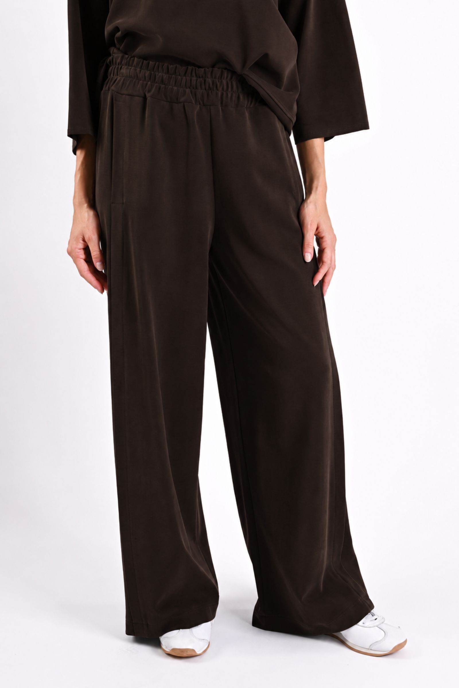 13 PANTALONE PALAZZO MORBIDO CON VITA ELASTICIZZATA - Moro, S