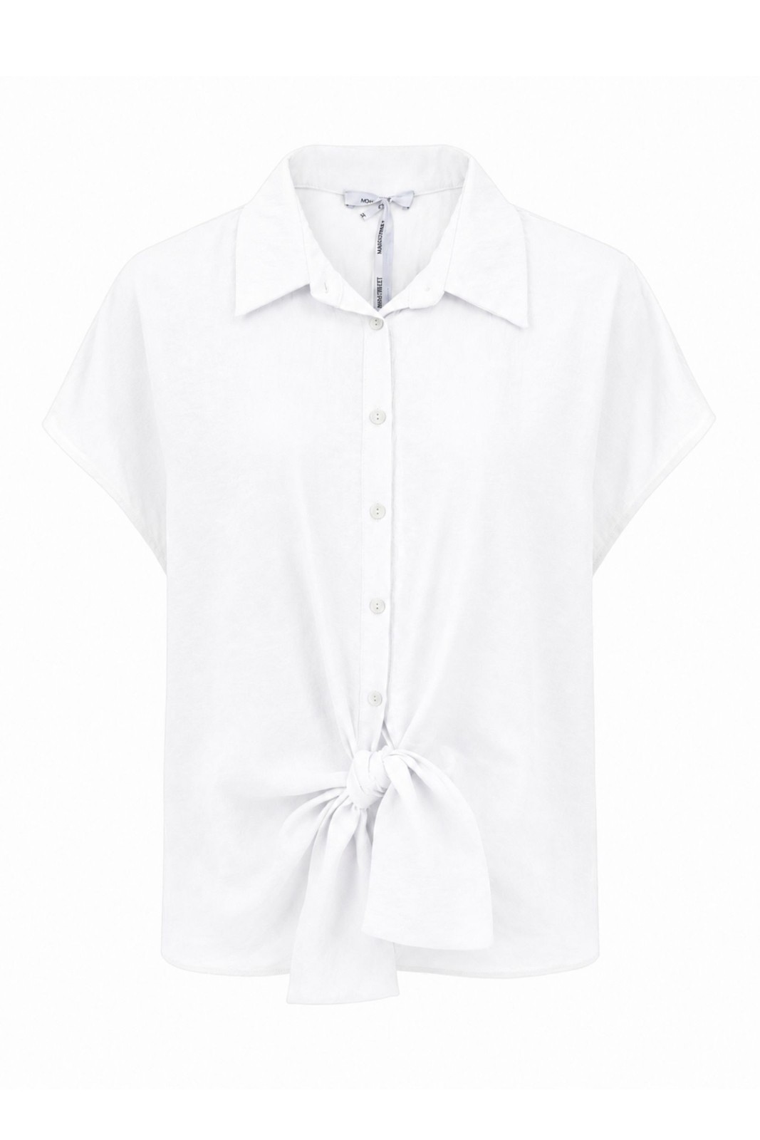 15 CAMICIA CON NODO SUL DAVANTI - Bianco, TU