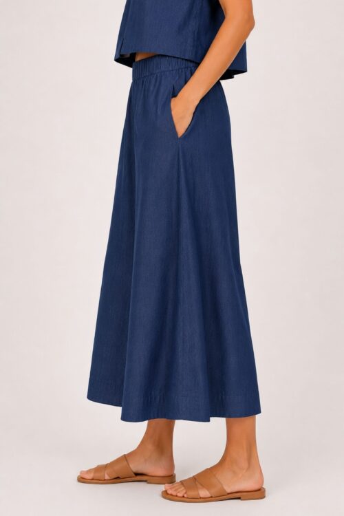 Alternative view of PANTALONI CULOTTE CON ELASTICO IN VITA
