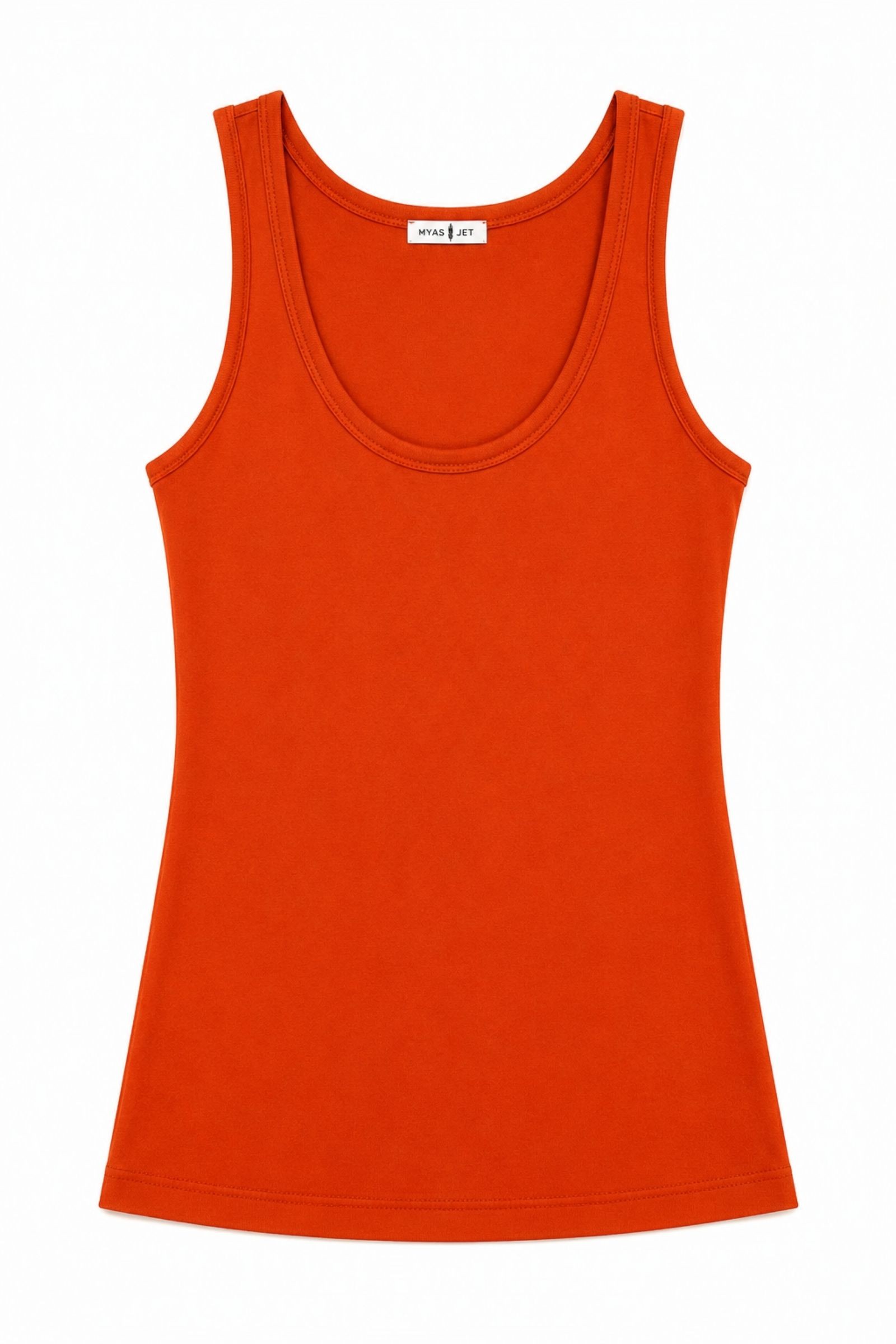 23 CANOTTA BASIC GIROCOLLO DONNA - Πορτοκάλι, TU