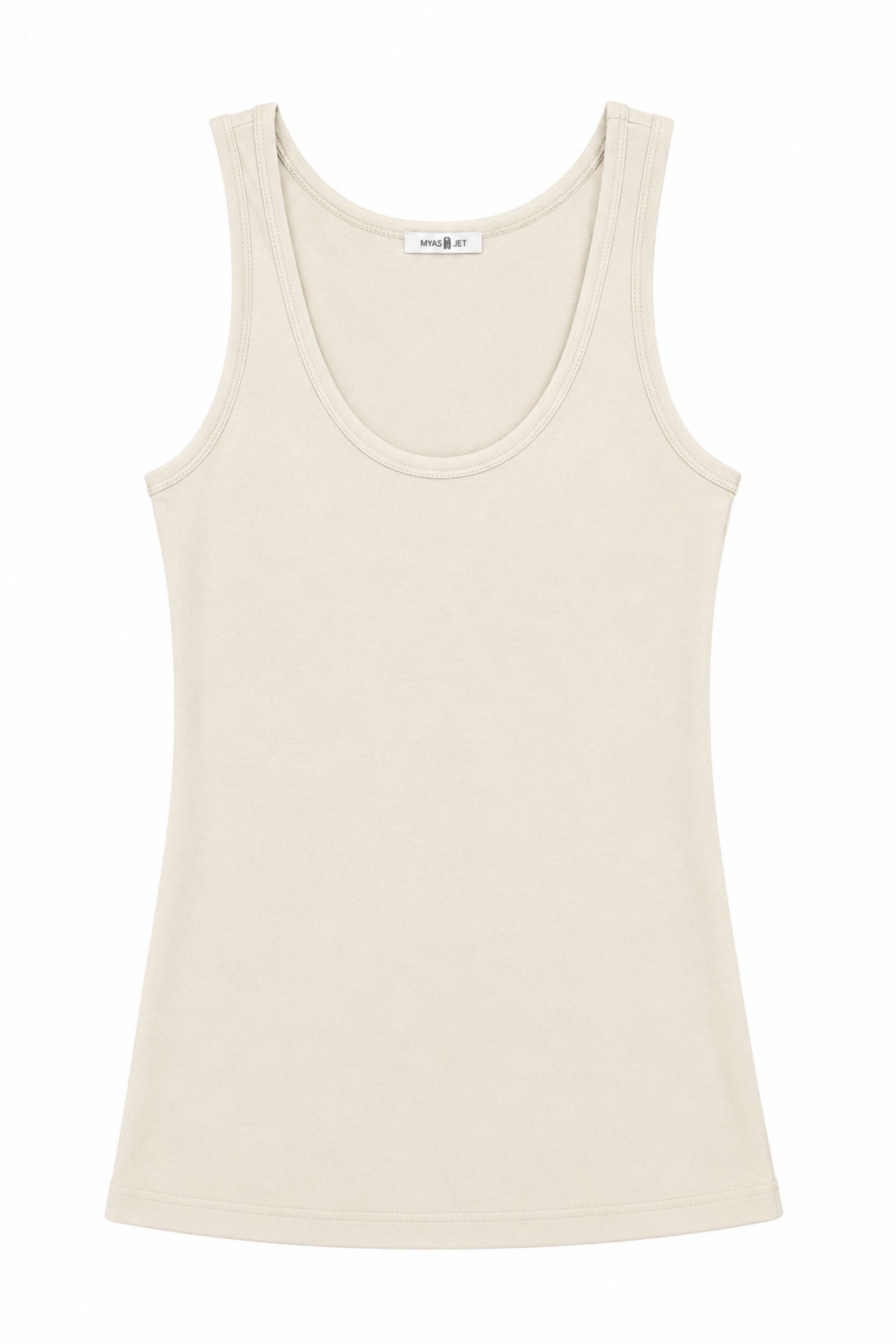 25 CANOTTA BASIC GIROCOLLO DONNA - Μπεζ, TU