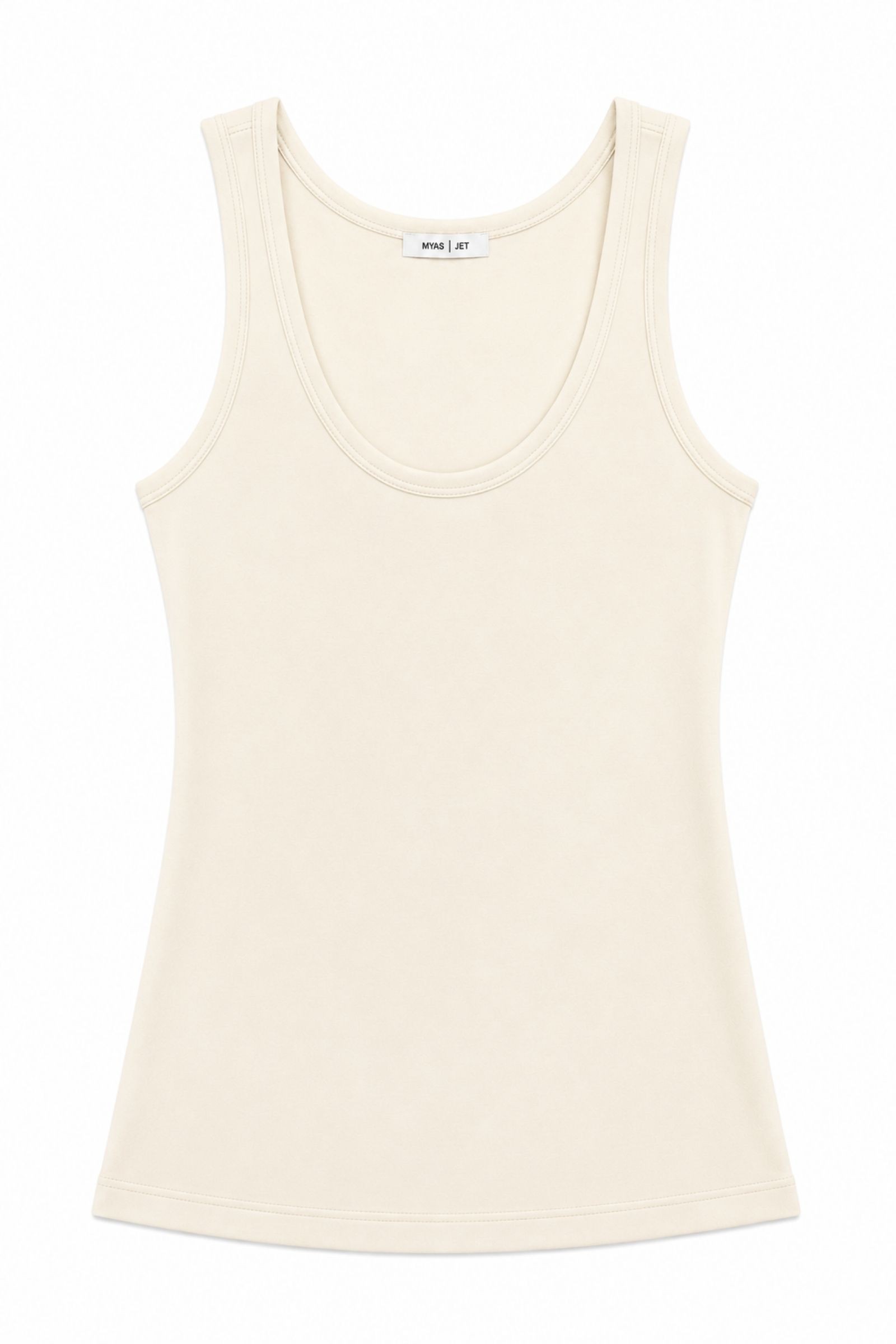 27 CANOTTA BASIC GIROCOLLO DONNA - Κρέμα, TU