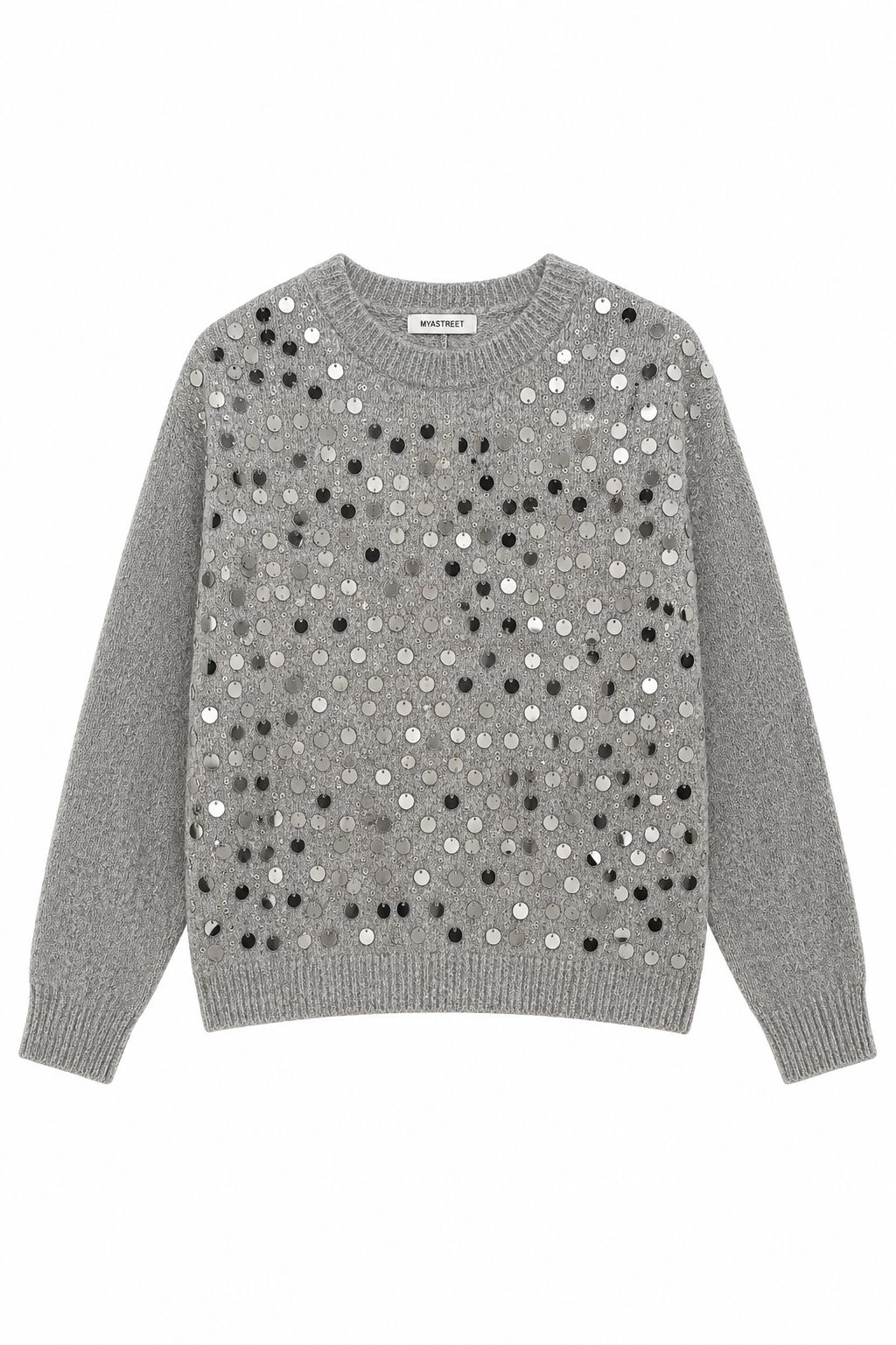 3380bccc-57f9-4078-ac0b-b426d89ff5d0 MAGLIONE CON PAILLETTES - Grigio, TU