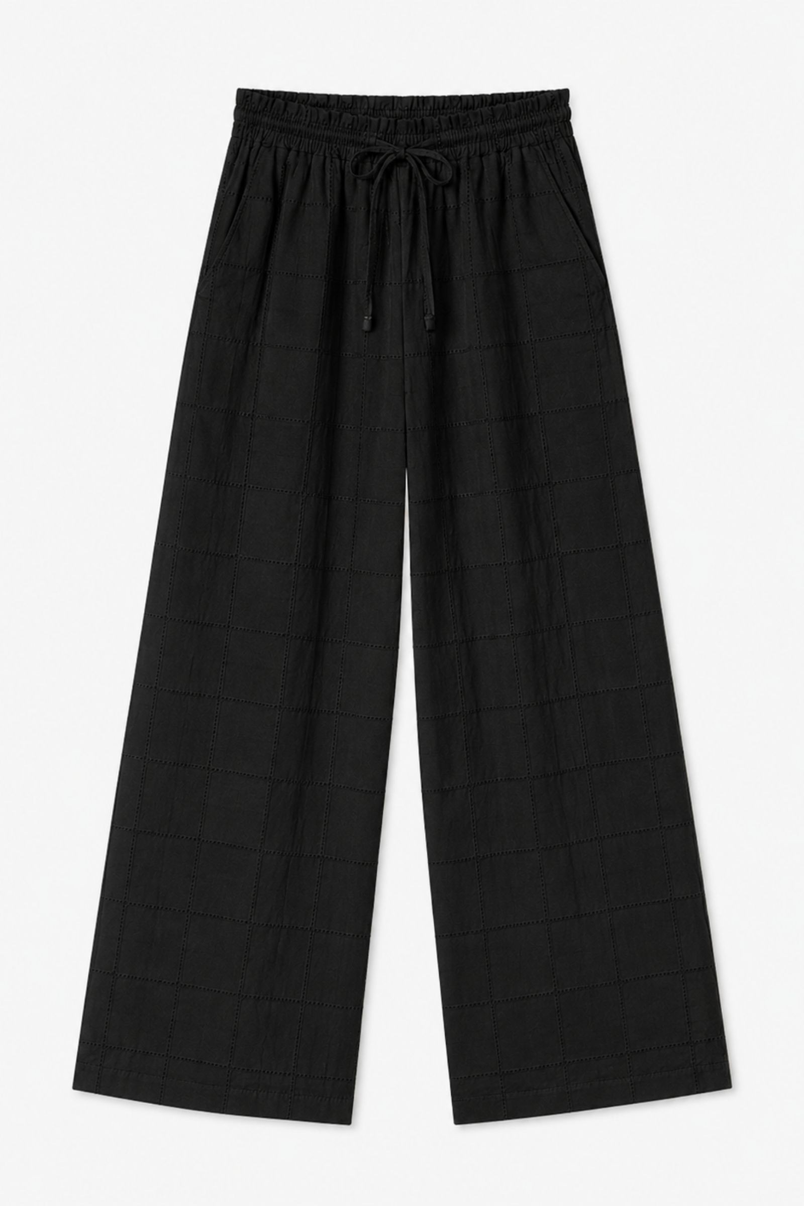38 PANTALONI CON DETTAGLI TRAFORATI - Nero, TU