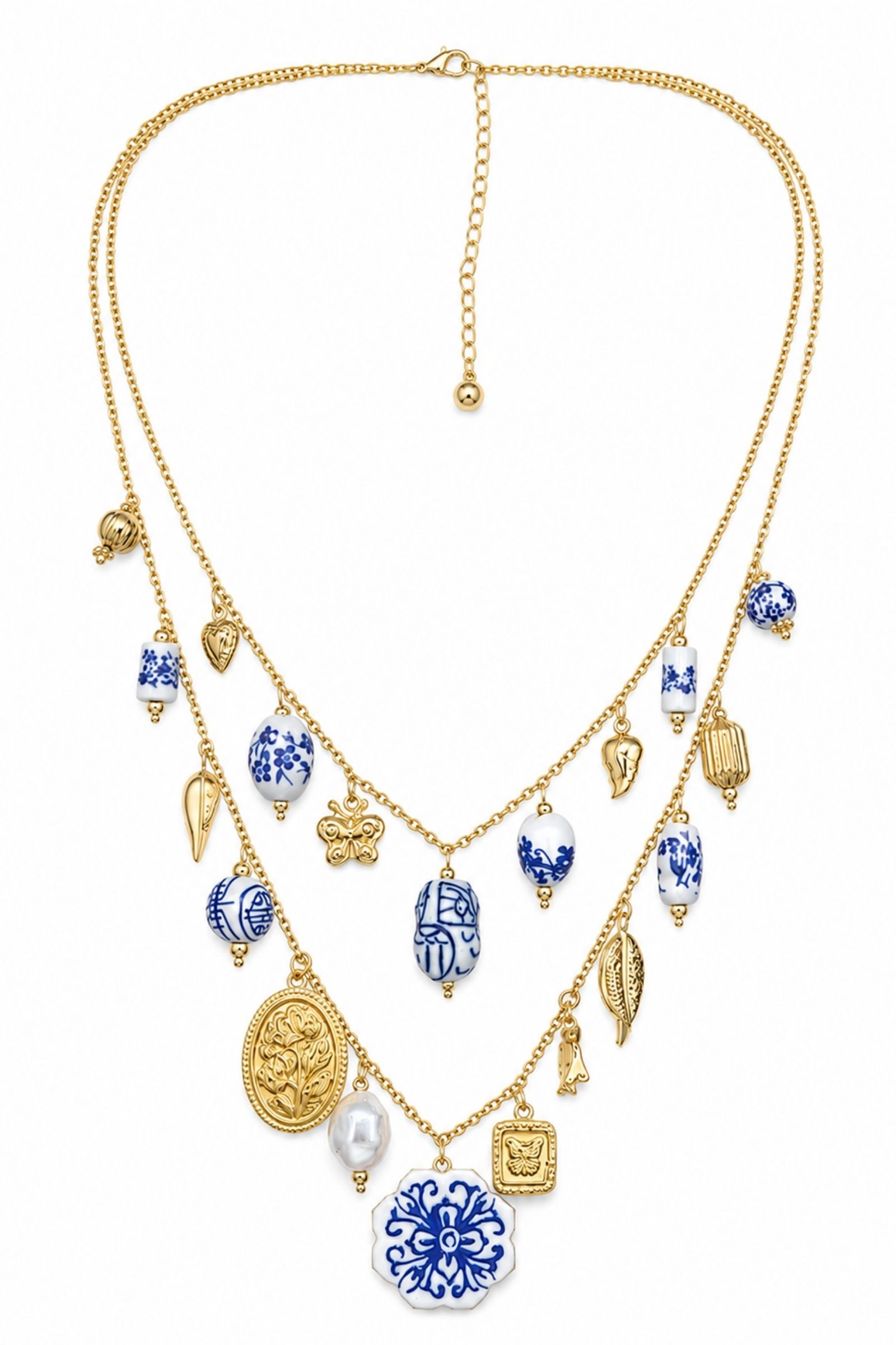 COLLANA MULTIFILO CON CHARMS DECORATIVI - immagine 3