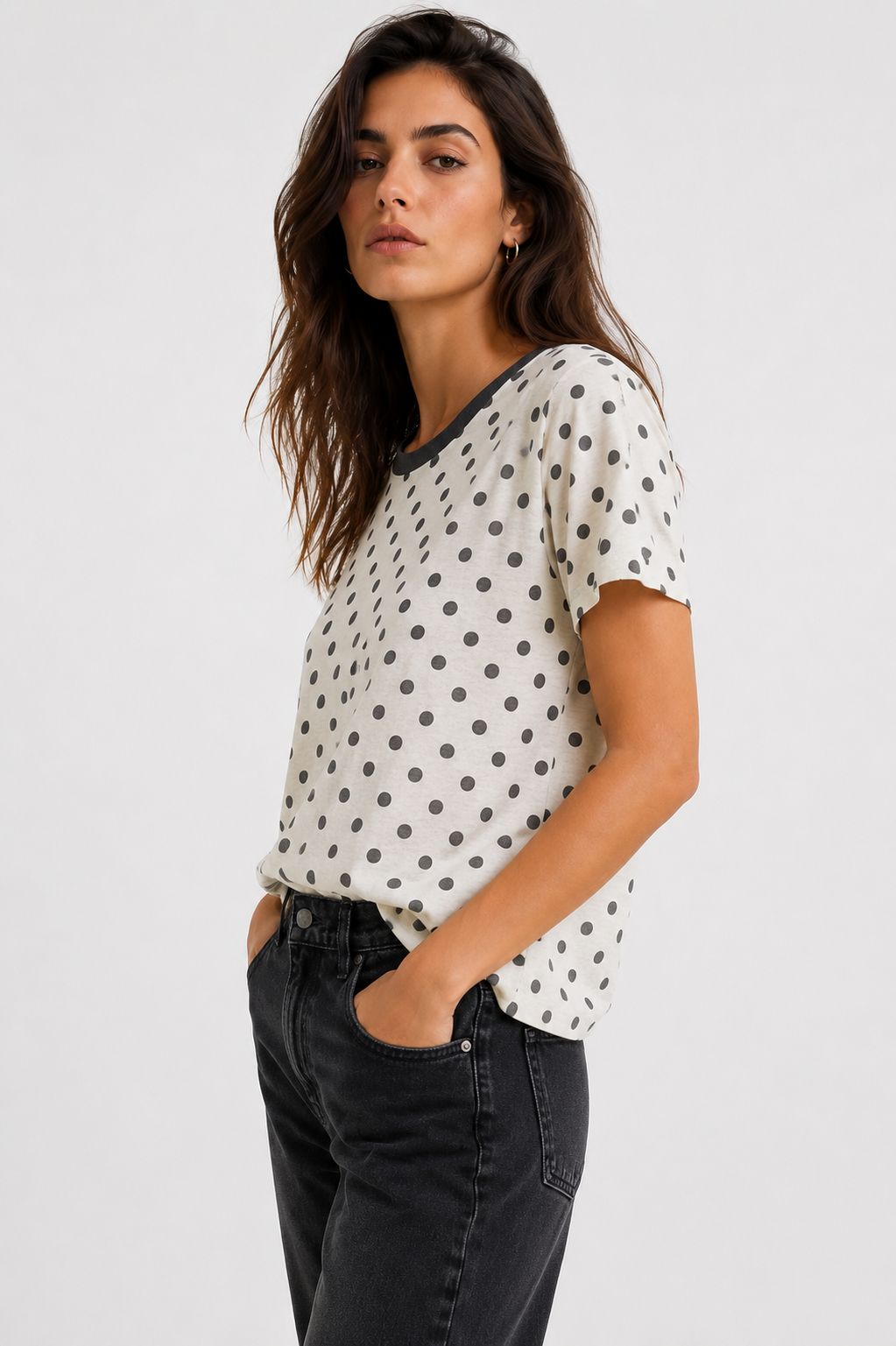 MAGLIA A POIS IN MISTO LINO - Image 2