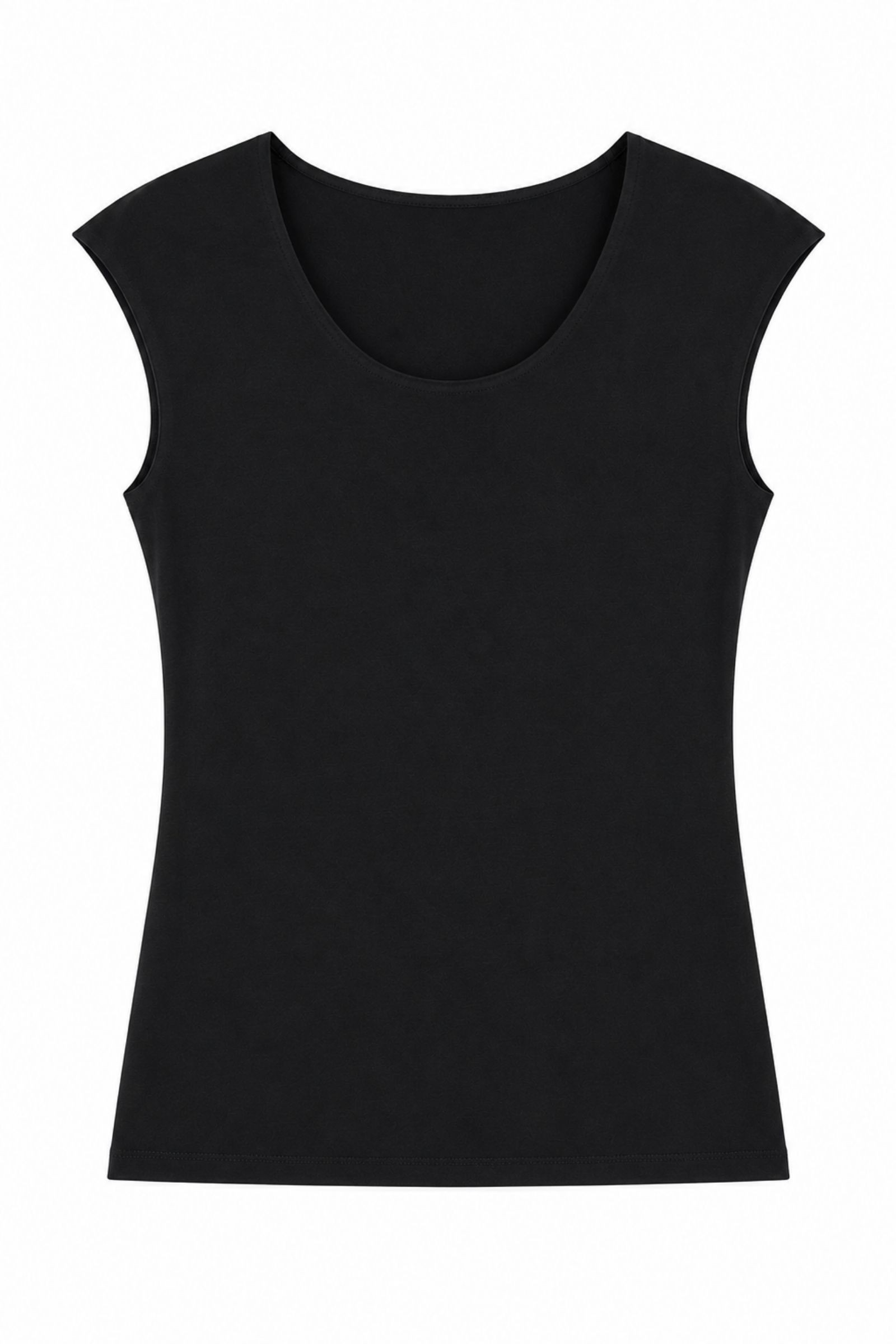 48 TOP BASIC IN VISCOSA TAGLIO VIVO - Nero, TU