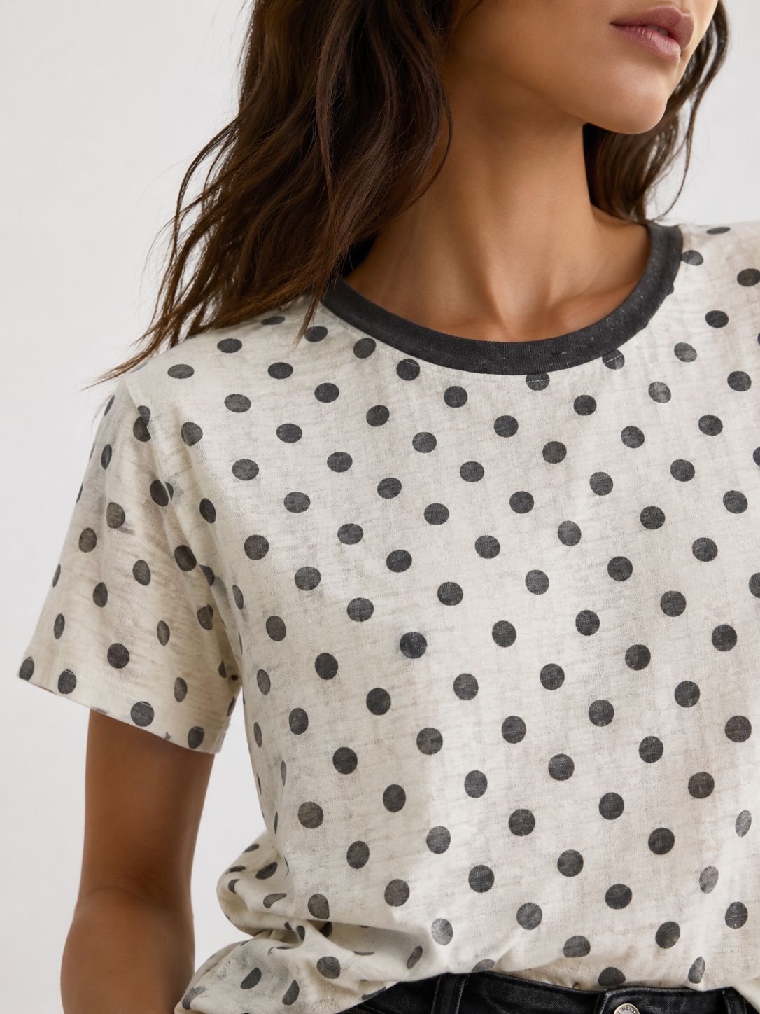 MAGLIA A POIS IN MISTO LINO - Image 4