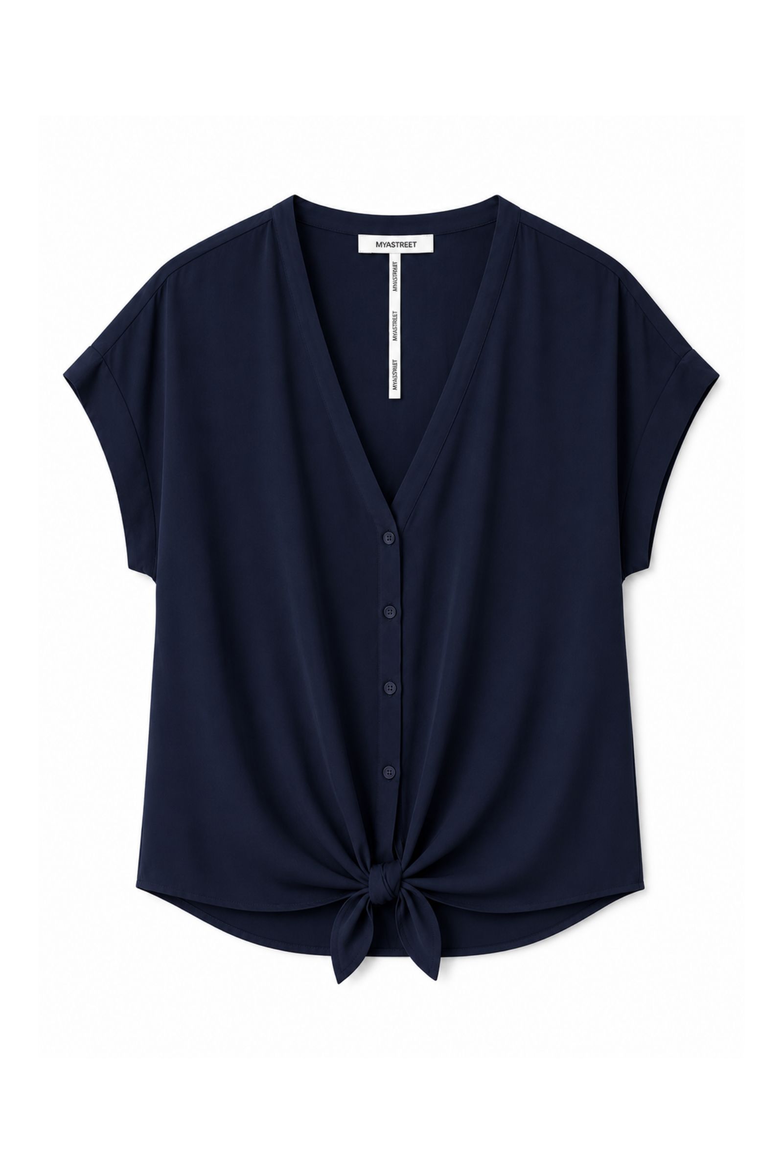 78 CAMICIA A MANICHE CORTE IN VISCOSA - Blu, S