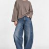 T-SHIRT OVERSIZE A MANICHE LUNGHE AMPIE - immagine 4