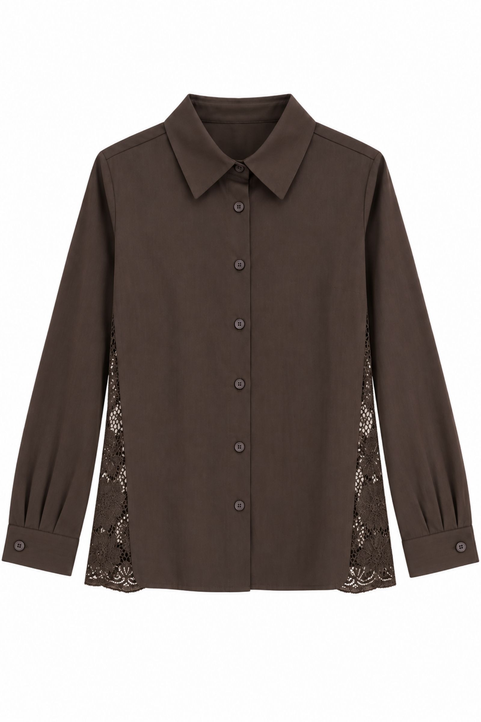 AM929-06_MORO CAMICIA CON INSERTI IN PIZZO FLOREALE - Moro, S