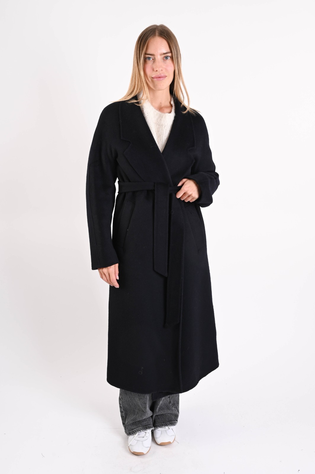 CAPPOTTO LUNGO CON CINTURA IN VITA