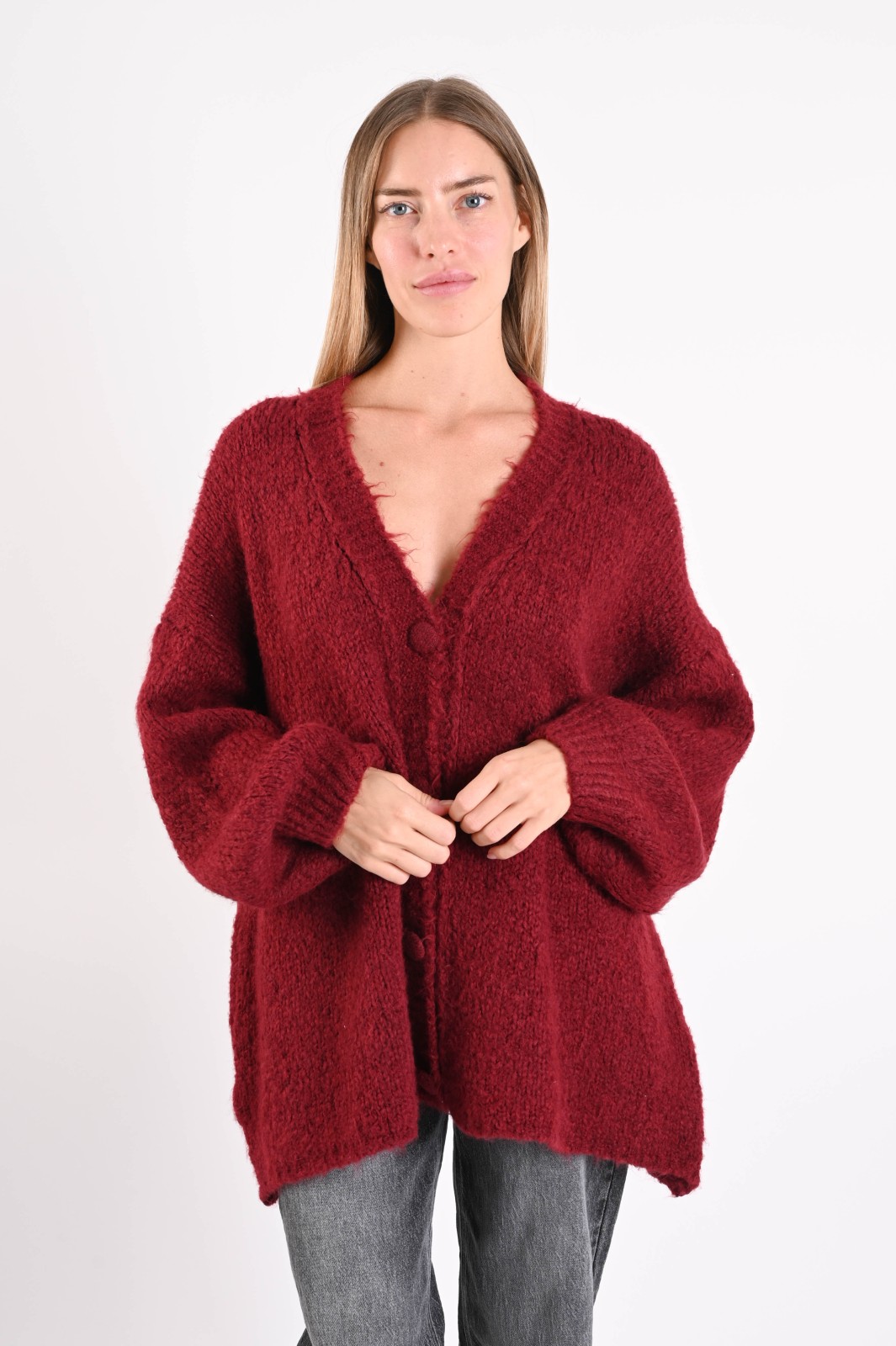 CARDIGAN OVERSIZE MORBIDO CON BOTTONI