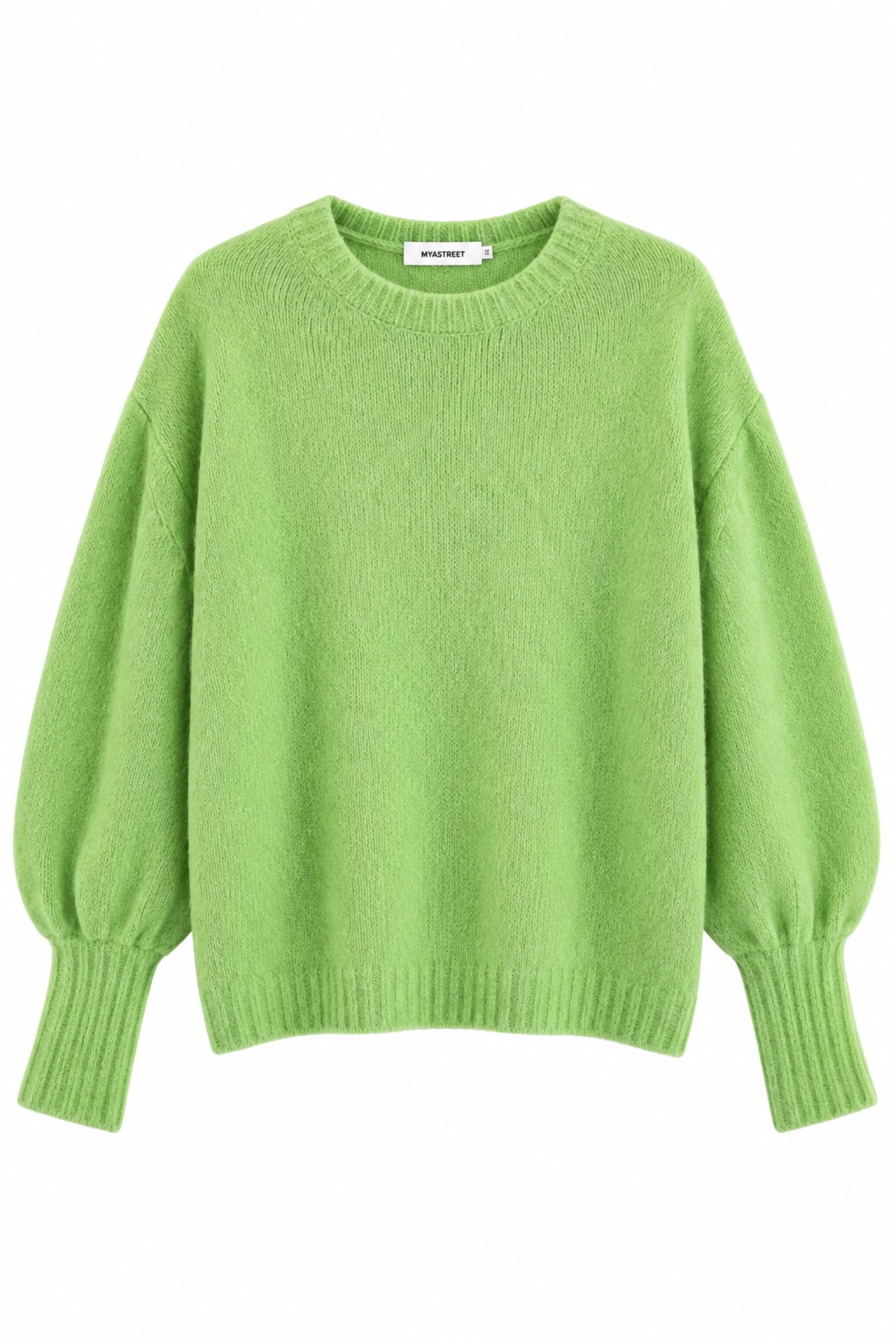 MD04140-06_MATCHA MAGLIONE MORBIDO CON MANICHE A SBUFFO - Matcha, TU