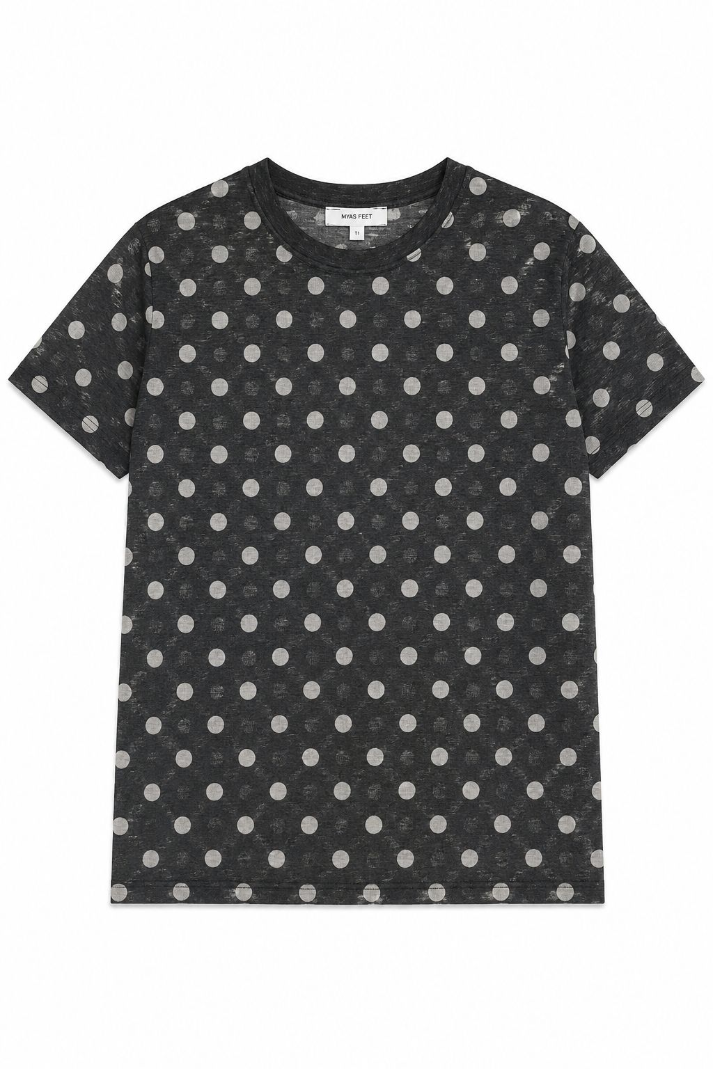 b0daa806-e4c0-4755-9b3b-51ddcd364e61 MAGLIA A POIS IN MISTO LINO - Black, TU