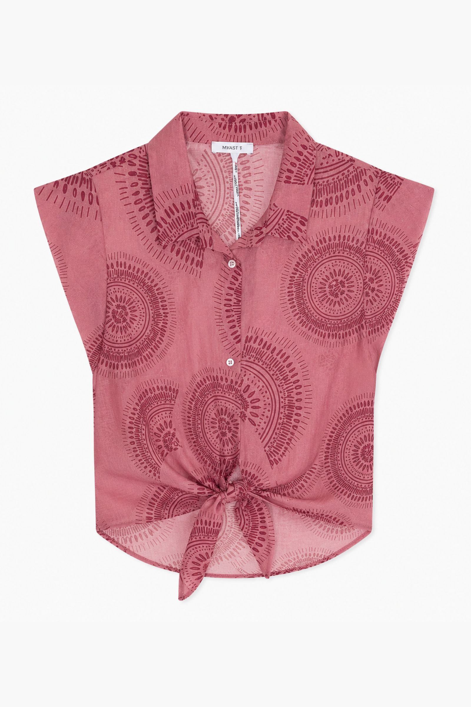 1 - Copia CAMICIA SMANICATA CON STAMPA GRAFICA - Rosa, TU
