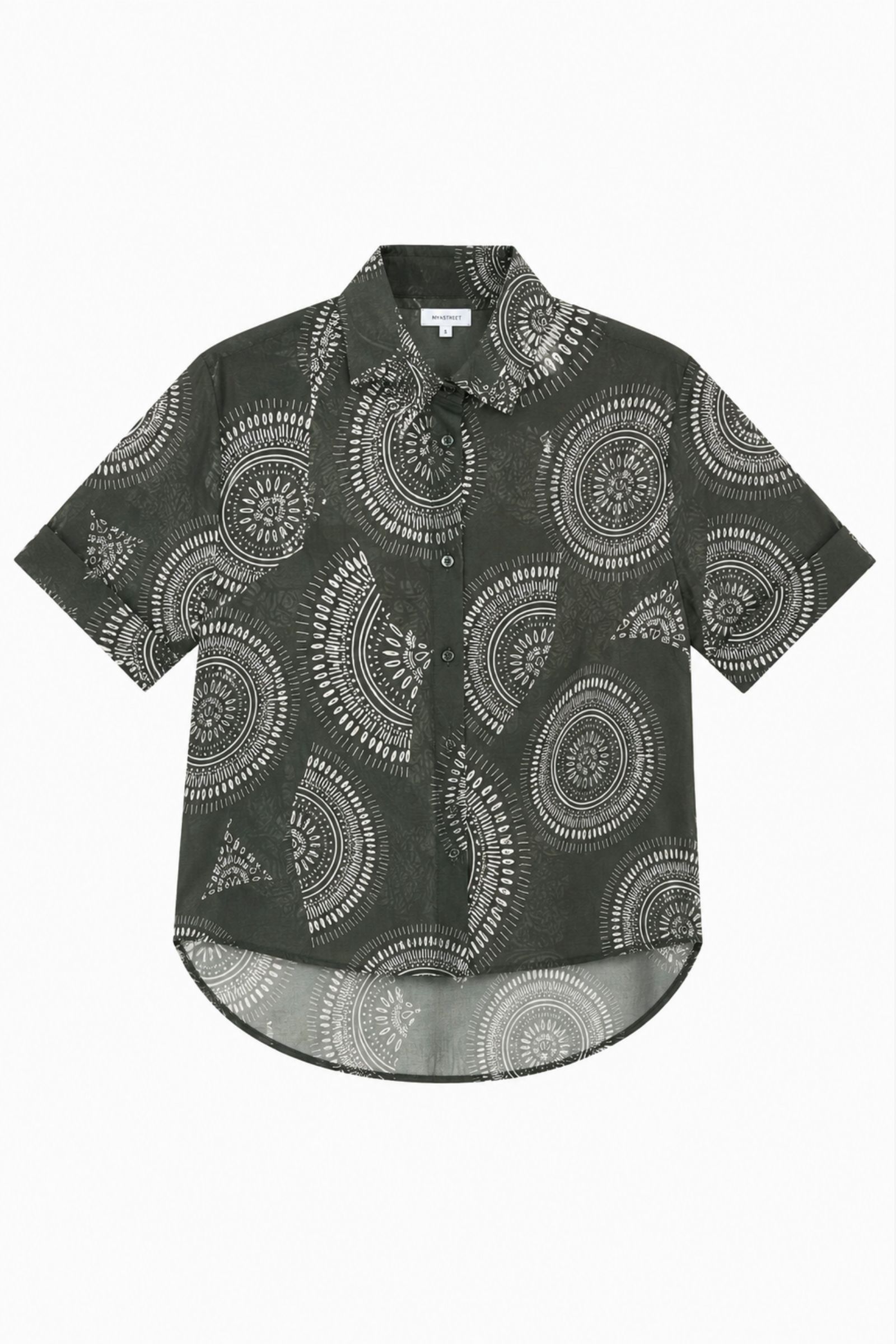 17 CAMICIA LEGGERA OVERSIZE CON STAMPA - Militare, TU