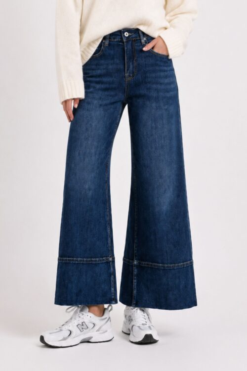 JEANS CROP A CAMPANA