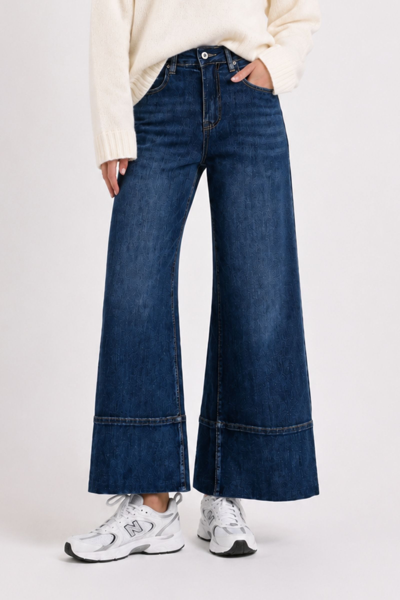 JEANS CROP A CAMPANA
