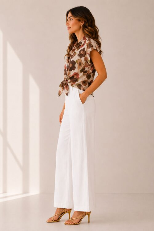 Alternative view of CAMICIA FANTASIA FLOREALE CON NODO