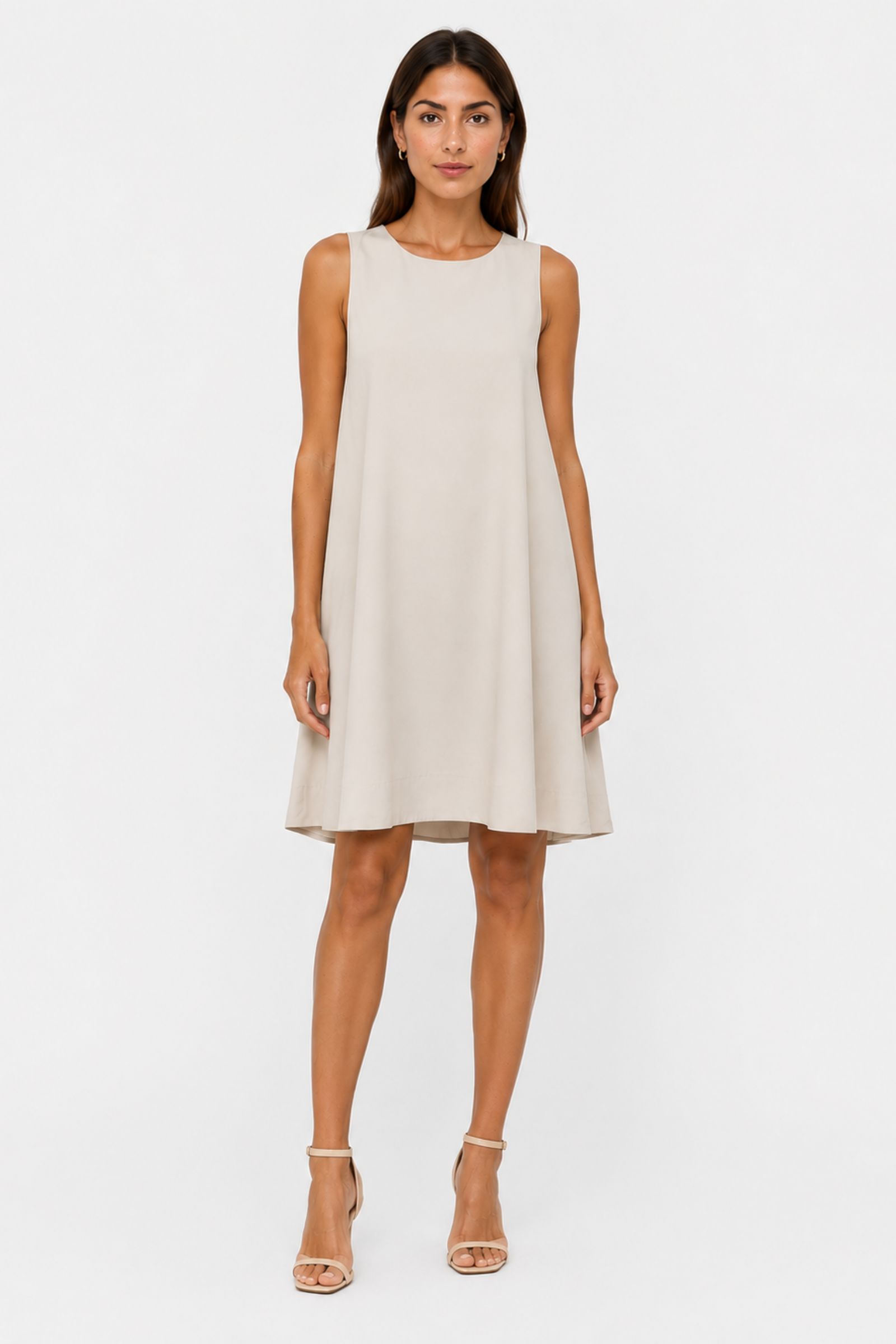 259 ABITO IN COTONE - Beige, S