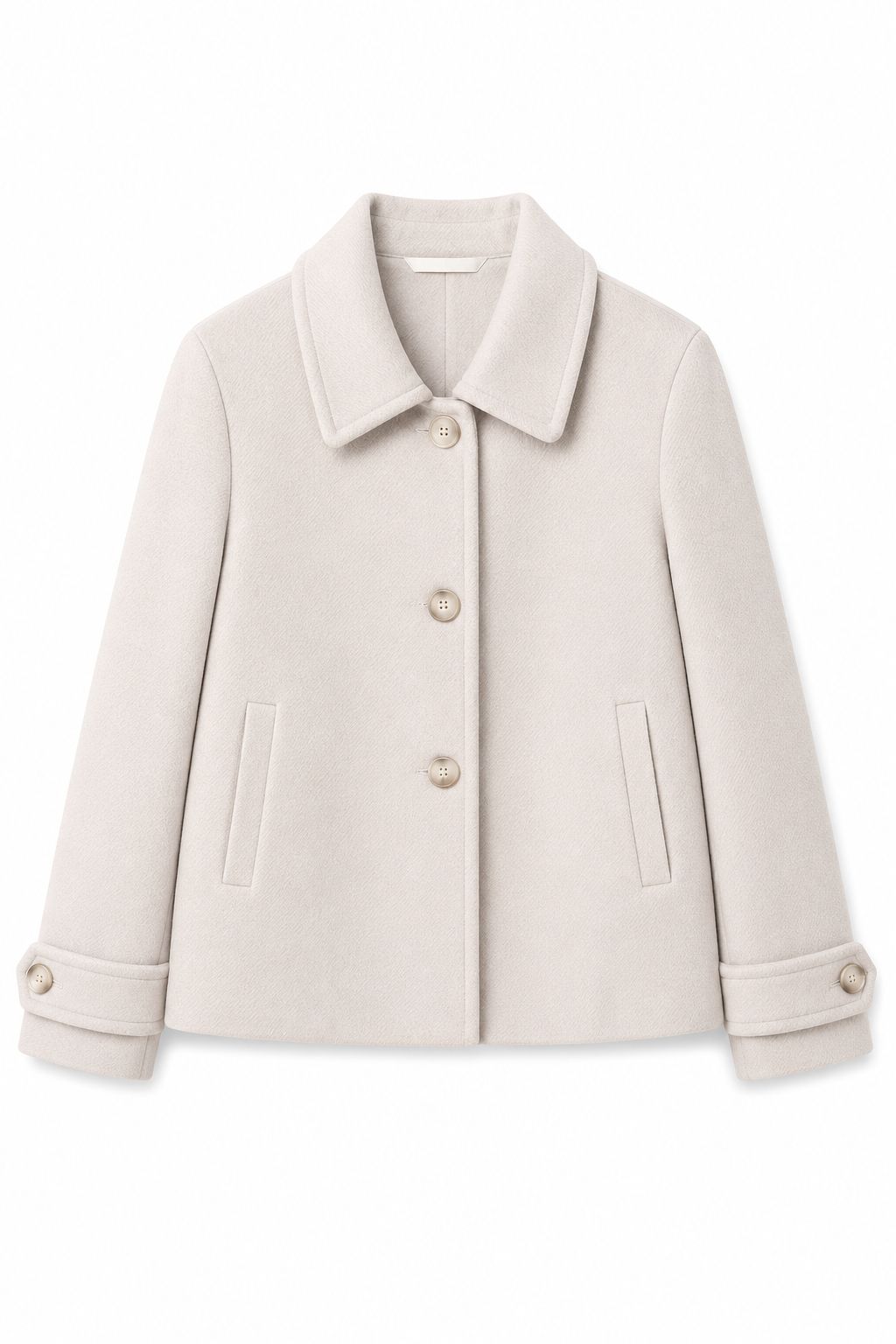 30ba3848-5b7b-4282-90e9-3c636456ea2c GIACCA CAPPOTTO CORTA CON COLLETTO - Panna, S