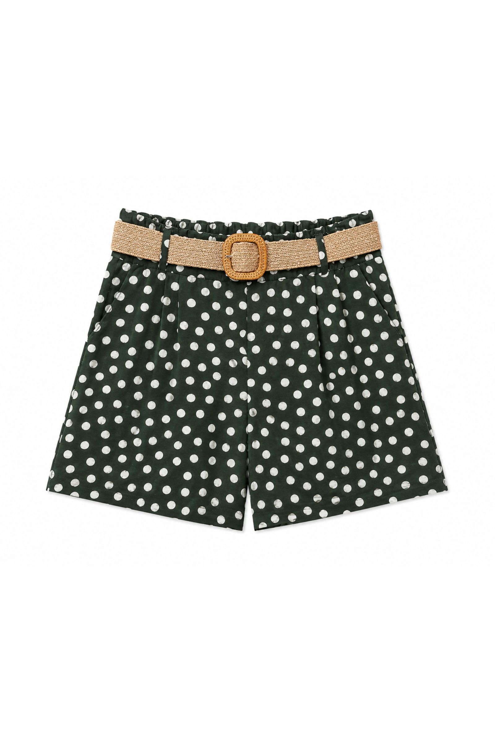319 SHORTS IN MISTO LINO A POIS - Militare, S