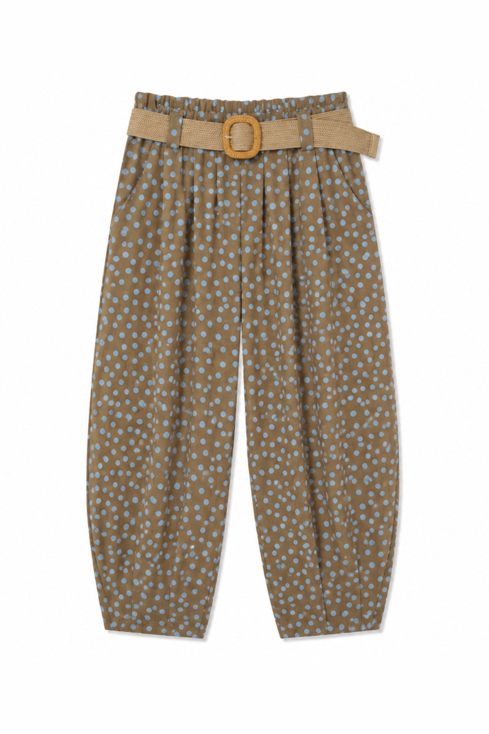 330 PANTALONI CON CINTURA A POIS - Tortora, S