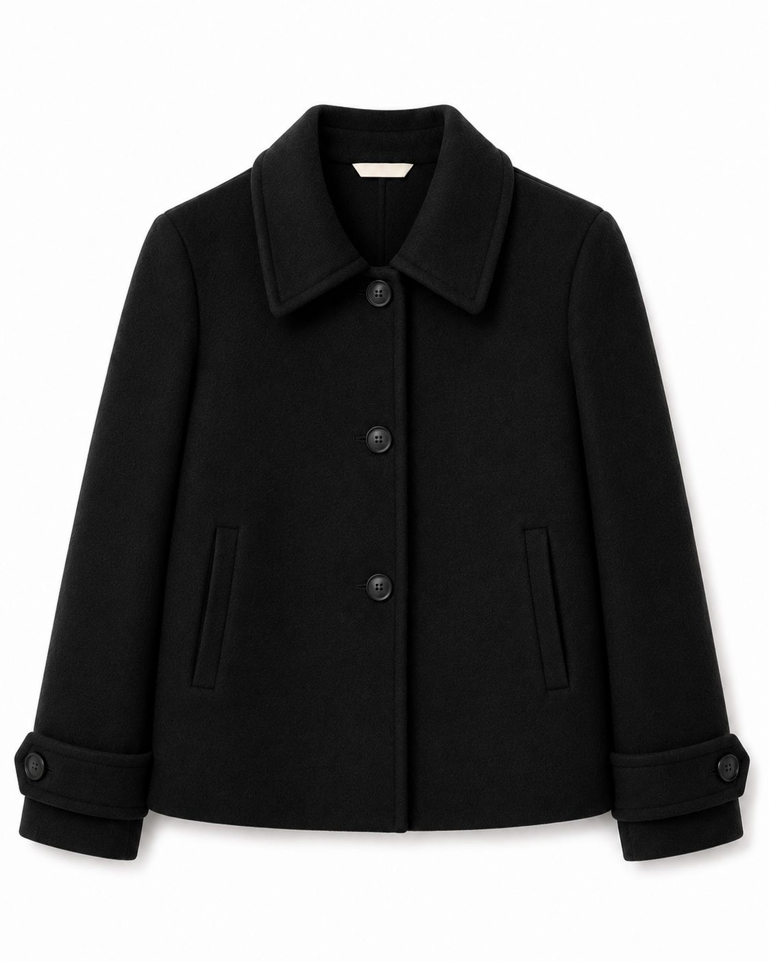 34bb8ab7-6910-4f91-9b86-44d35b61097f GIACCA CAPPOTTO CORTA CON COLLETTO - Nero, S