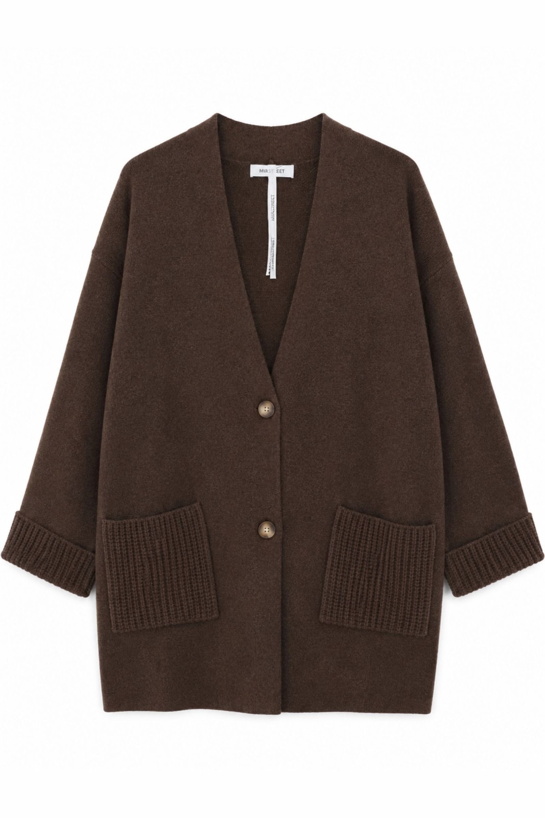 35 CARDIGAN LUNGO CON TASCHE - Moro, TU